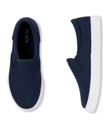 CHILDRENS PLACE BLUE BOYS WITH WHITE SOLE SLIP-ON SNEAKERS